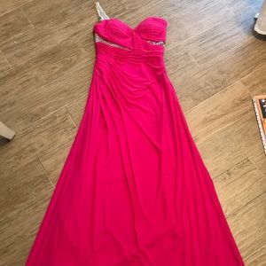 Prom dress Cache Prom dress Cache beautiful bright pink color rhinestones size 2